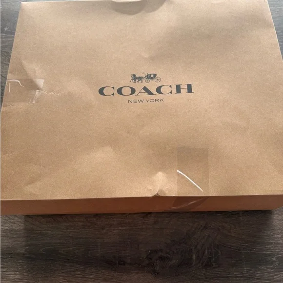 Coach Brown Monogram Tote with Leather Trim - Picture 4 of 4